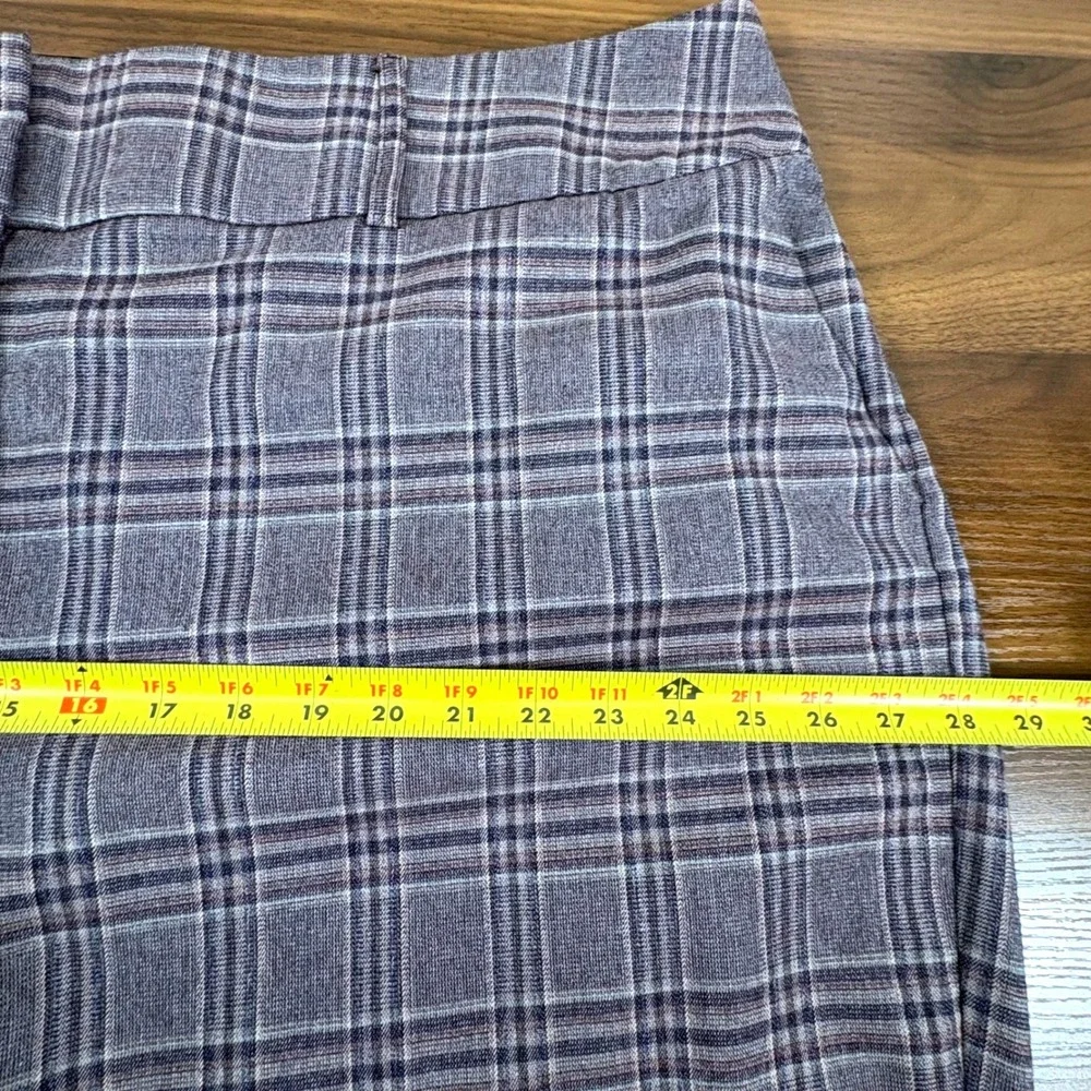 Lane Bryant Purple‎ Plaid Straight Leg Dress Pants Womens Plus Size 26 Career
